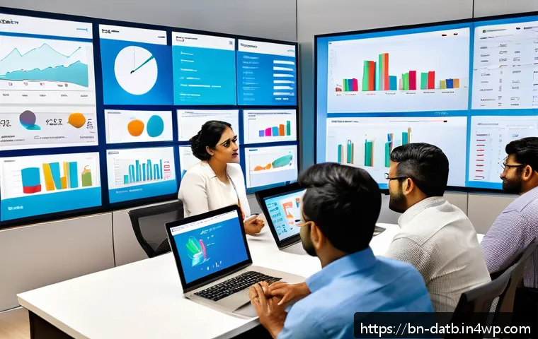 고객 데이터 분석을 통한 경쟁력 강화 - A modern office scene showing a diverse team of Bengali professionals analyzing customer behavior da...